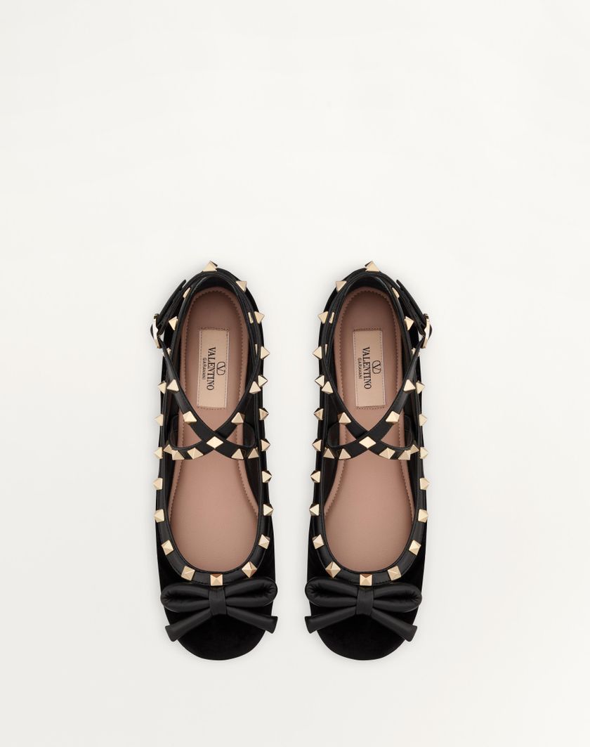 ROCKSTUD VELVET BALLERINA - Image 4